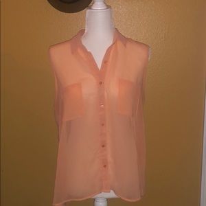 Sheer button down blouse